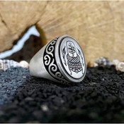 Resim Sima Silver Gümüş Tasarım Ya Vedud Mevlana Sikke Model Trend Erkek Yüzük Takı 
