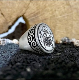 Resim Sima Silver Gümüş Tasarım Ya Vedud Mevlana Sikke Model Trend Erkek Yüzük Takı 