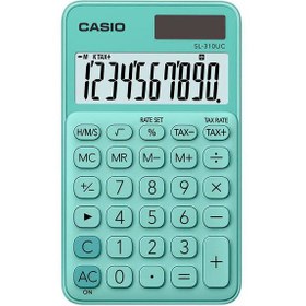 Resim Casio SL-310UC-GN Cep Tipi 10 Hane Yeşil Hesap Makinesi 