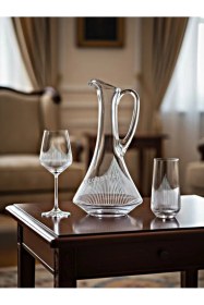 Resim Hisar Karaflı 25 Parça 12 Kişilik Bardak Seti - Çeyizlik Cam Su Ve Meşrubat Takımı Şeffaf 