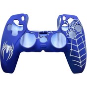 Resim CRK Tech Ps5 Dualsense Spider-Man Desenli Koruyucu Silikon Kılıf Gamepad 