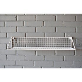 Resim GO DEKOR Orta Boy 80x25x15 Tel Duvar Rafı (BEYAZ RENK) 