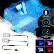 Resim USB Güçlü LED Araba Ayak Işık Barı - Tüm GM Modelleri için 2/4 LED İç Aydınlatma, Kolay Kurulum, Pil Gerektirmez 
