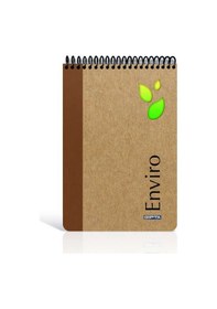 Resim Enviro Spiralli Kraft Sert Kapak Kareli Bloknot A4 100 Yaprak 