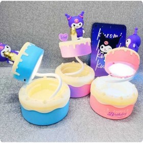 Resim Menuzer Doğum Günü Pastalı- Sevimli Karakterler- Kademeli Led Işıklı- Çocuk Gece -Masa Lambası 