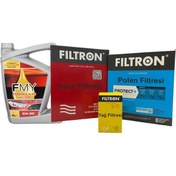 Resim Ford Focus 2 1.6 Mann Filtron Filtre Bakım Seti 2005-2007 Hava+Yağ+Polen+Orj Motor Yağı (5W30 4L) 