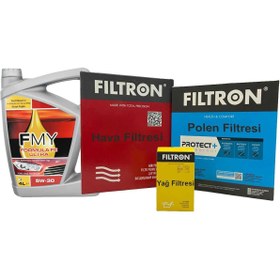 Resim Ford Focus 2 1.6 Mann Filtron Filtre Bakım Seti 2005-2007 Hava+Yağ+Polen+Orj Motor Yağı (5W30 4L) 