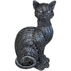 Resim Woven Cat Statue, Handmade Polyester Cat Figurine, Unique Cat Lover Gift, Cat Statue, Woven Cat Sculpture, Cat Lover Home Decor, Cat Decor, Cat Sculpture, Cat Objects - Object-5 