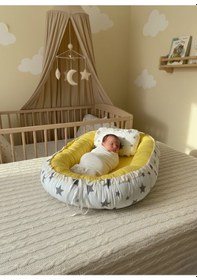 Resim Babynest Yer Yatağı Yıldızlı Sarı Bebeciden 
