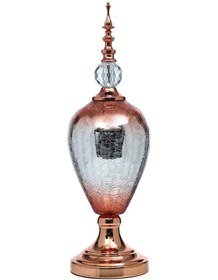 Resim Vitale Sultan Bronz Kapaklı Vazo 24x15x49 Cm Ak.je0036 