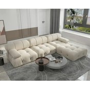 Resim S Home Design Concept Bellini 4 Modül Modüler Koltuk Köşe Takımı, Babyface, Kırık Beyaz 