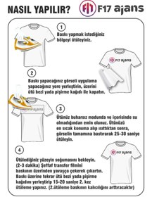 Resim F17 Ajans Ütü ile Yapışan Tekstil DTF Transfer Baskı 