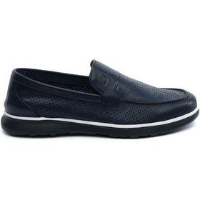 Resim Greyder 64694 Lacivert Hakiki Deri Erkek Comfort Ayakkabı-979 Lacivert 