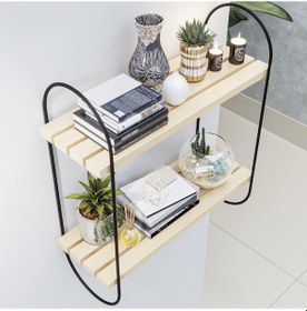 Resim Bino Bino Kitaplık Duvar Rafı Ahşap Salon Banyo Mutfak Rafı Lüks Ahşap 