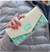 Resim Novahub Uzun Deri Çiçek Desen Cüzdan Madeni Para Çantaları Kadınlar İçin Para Çantası Yeşil Pembe, Çevik Tasarım Pembe 