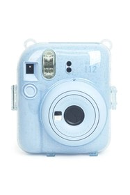 Resim Fujifilm Instax mini 12 Mavi Fotoğraf Makinesi-10'lu Film-Kıskaçlı Stand-PVC Albüm ve Simli Pleksi Kılıf Seti 