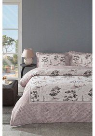 Resim Toile De Jouy Battal Boy Nevresim Takımı Pudra 