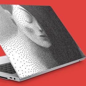 Resim Nokta Tekniği Portre Notebook Sticker, Laptop sticker,, Hp Sticker, Asus Sticker, 15.6 inç Sticker 