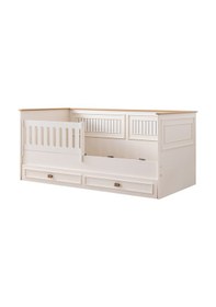 Resim Genç Odası Takımı , Zenit 3 Kapaklı Dolap, Yavrulu Korkuluklu Sedir Karyola, Şifonyer Beyaz 