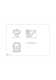 Resim Seramiksan Petite Kanalsız Rim-out Asma Klozet + Yavaş Kapanır Kapak + VitrA Gömme Rezervuar 