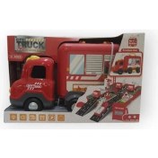Resim Sürtmeli Müzikli Işıklı Itfaiye Arabalı 17 Parçalı Set 
