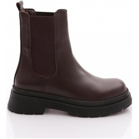 Resim Dgn 5105 Kadin Strech Detayli Bot Kahve 