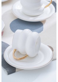 Resim Ailani 6 Kişilik Kahve Fincan Takımı - 90 Ml Çok Renkli 