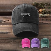Resim Kadınlar İçin Baskılı PERFECTLYIMPERFECT Dört Mevsim Outdoor Beyzbol Şapkası, Vintage Yıkama Nötr Kamyoncu Şapka, Nefes Alabilir Ayarlanabilir Golf Kepi, Yaz Modası Kıvrık Kenarlı Erkek ve Kadın Çift Şapka, Y2K Çiftler İçin 