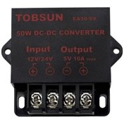 Resim 5v 10a 50w Otomobil Led Ekran Girişimi, 12v/24v'den 5v Dönüştürücü, Dc Transformatör, Aşırı Gerilim-koruma, Metal-kalıplı 