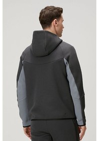 Resim Nike Tech Fleece Full Zip Windrunner Hoodie Kapüşonlu Unisex Sweatshirt Antrasit Antrasit 