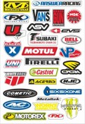 Resim RVT Design Sponsor Motosiklet Bisiklet Araç Sticker Seti 