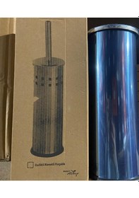 Resim Gür Klozet Fırça Düz Kapak Askılı Krom 