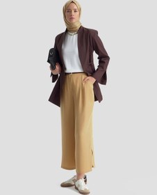 Resim Armine Tencel Palazzo Pantolon Camel 