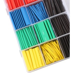 Resim Polyolefin Isı Shrink Boru Daralan Makaron Kablo Yalıtım-530 Adet 8 Boy Set 