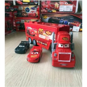Resim Şimşek Mcqueen Oyuncak Mc Tır Kapakları Açılabilen 2 Arabalı 