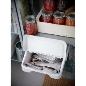 Resim Beyaz 60 Lt Atık Ayırma Kutusu, Pratik ve Şık Tasarım 