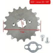 Resim Hightower 1 Adet 18t 20mm Gümüş Dişli, Atv Ve Motosiklet İçin 420 Zincir Çapraz Arazi Aksesuarı 