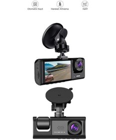 Resim Ilkeshop G-sensör Ve Hareket Algılama Destekli 1080p Araç İçi Güvenlik Kamerası 