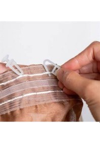 Resim Kilitli Perde Düğmesi 100'lü Paket Beyaz 