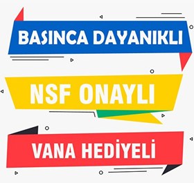 Resim Sulook Ars Su Arıtma Metal Su Tankı 2.8 Gallon 10 Lt Metal Tank Vanası 