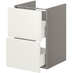 Resim IKEA Enhet, Lavabo Dolabı, 40x42x60 Cm, Gri-beyaz 