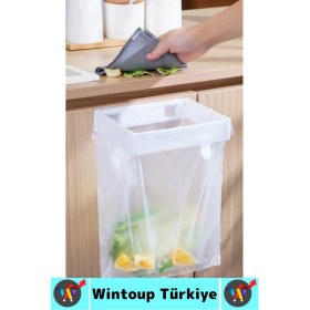 Resim Wintoup Kendinden Yapışkanlı Mutfak Banyo Balkon Ofis Kamp Piknik Katlanabilir Çöp Poşeti Tutucu Aparat 