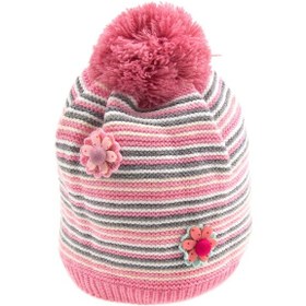 Resim Çizgili Kız Bebek Pembe Bere 1134-0-1 Yaş (545419838) Beyaz 