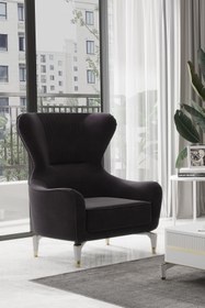 Resim MOBETTO Bella Gold Berjer Salon&oturma Odası - Siyah 