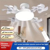 Resim Çok fonksiyonlu LED Tavan Fanı Işığı, Drone Tarzı Fan Işığı, Sihirli Çift Fanlar ve Işıklar, Uzaktan Kumandalı 3/4 Bıçaklı Tavan Fanı Işığı, 3 Hızlı, 2'si 1 Arada LED Fenerli Tavan Fanı, Cilalı Metal Kaplama, Uzaktan Kumandalı 7 Pili Eşdeğer, Sert Kablolu Bağlantı, Çağdaş Tarz, Uzaktan Kumandalı Tavan Fanı, Tavan Fanı Işığı Ki 