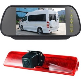 Resim ZSZH PZ476 Araba 170 Derece Fren Lambası Görüş Kamerası + Volkswagen Caddy 2013-2015 İçin 7 İnç Dikiz Monitörü (Yurt Dışından) 