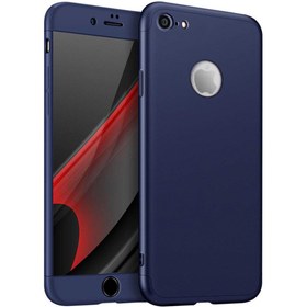 Resim Microsonic Apple iPhone 7 Kılıf Double Dip 360 Protective Lacivert 
