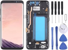 Resim Samsung S8 Plus Uyumlu Lcd Ekran Dokunmatik Full Çıtalı Oled Siyah SM-G955 