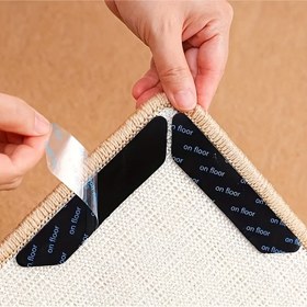 Resim 12 adet Siyah Kaymaz Halı Tutucu Pedleri - Dayanıklı, Yıkanabilir ve Yeniden Kullanılabilir Kauçuk Matlar, Sert Zeminlerde Halıları Güvence Altına Alan, Oturma Odası ve Yatak Odası İçin İdeal, Zemin Halı Pedleri 