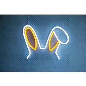 Resim Tavşan Neon Led Tabela Renkli 